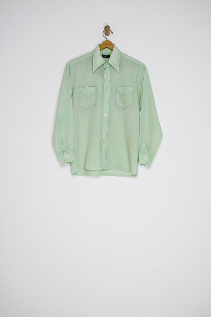 70's MINT BUTTON UP / MEDIUM