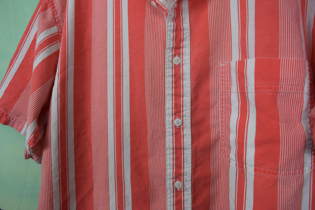 Vintage 70's striped button up shirt sz L