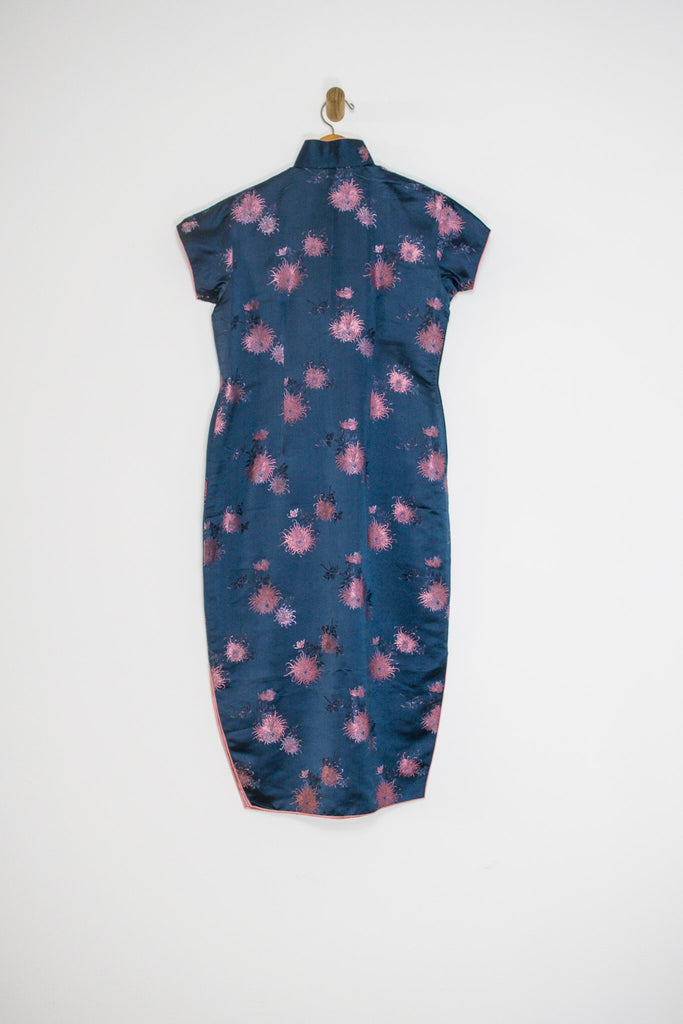 1960’s BLUE AND PINK CHEONGSAM / LARGE