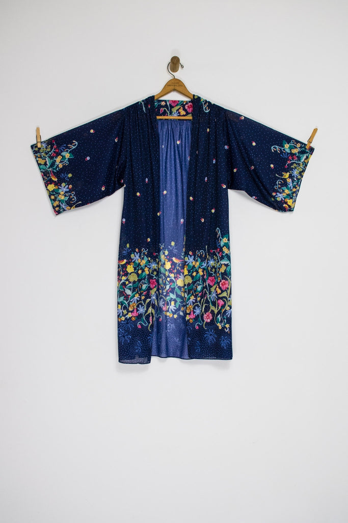 70’s FLORAL DUSTER