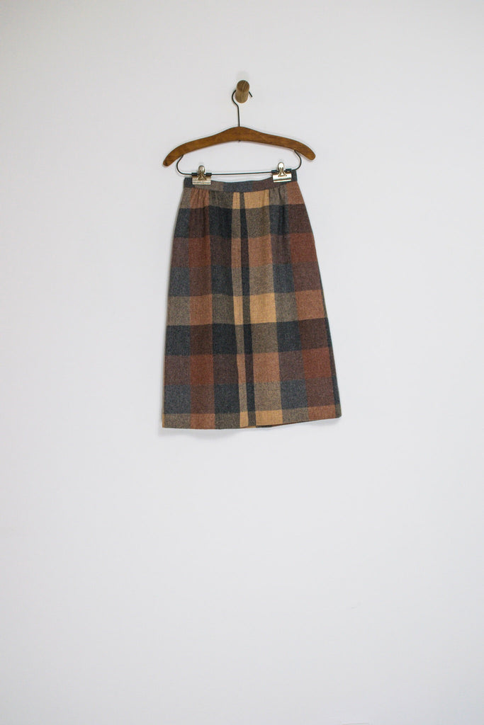 70’s SIR FOR HER PLAID SKIRT WITH POCKETS / 24