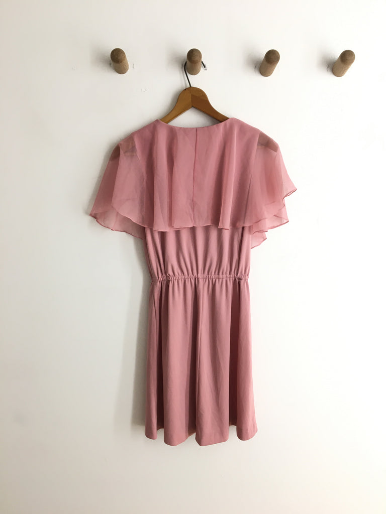 70’s PINK MINI WITH SHEER CAPELET / SMALL