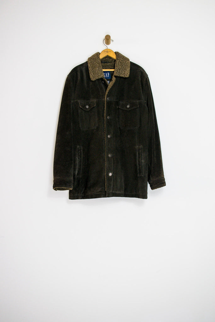 90’s GAP SUEDE AND SHEARLING COAT / LARGE